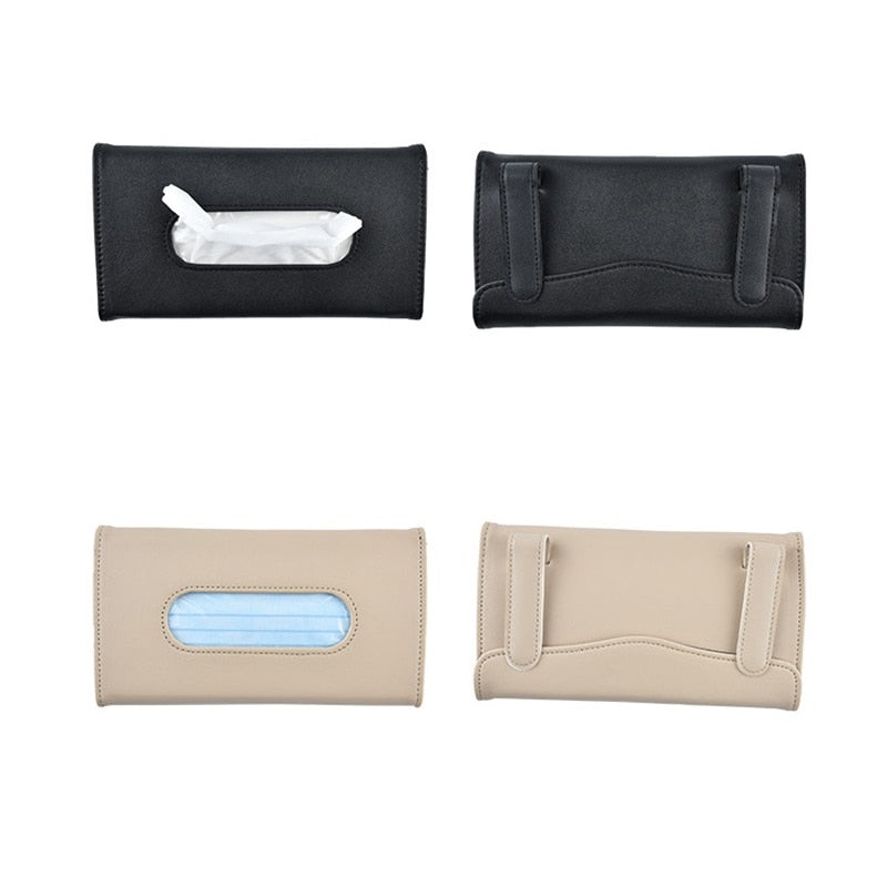Car Visor Tissue Holder - Faux Leather