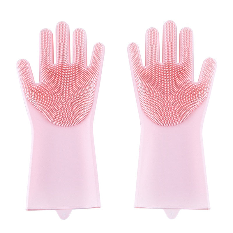 Magic Silicone Dishwashing Gloves - Hand Protection and Cleaning Tool for Kitchen Accessories