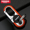 OMUDA Stainless Steel Carabiner Keychain - Double Ring Outdoor Key Chain