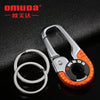 OMUDA Stainless Steel Carabiner Keychain - Double Ring Outdoor Key Chain