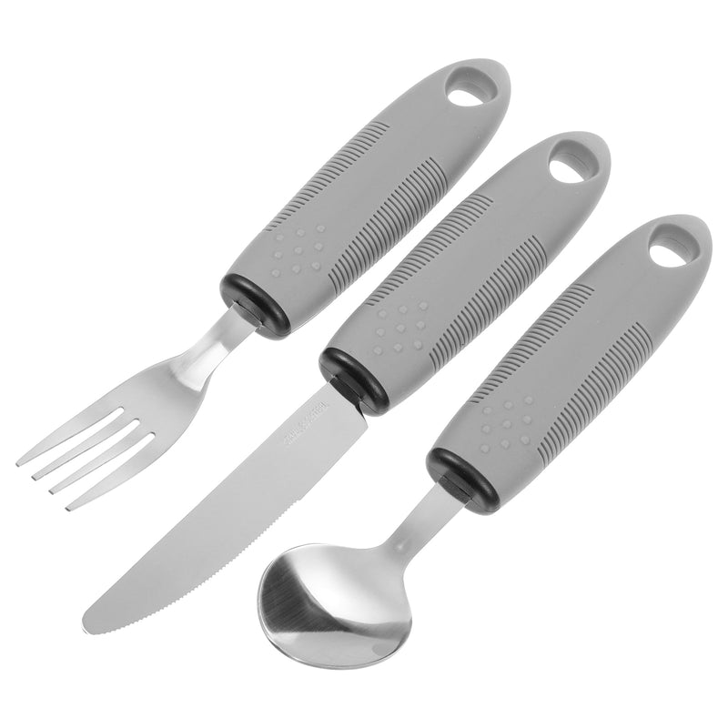 Adaptive Silverware Cutlery - Knife, Fork, Spoon - Set of 3