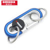 OMUDA Stainless Steel Carabiner Keychain - Double Ring Outdoor Key Chain
