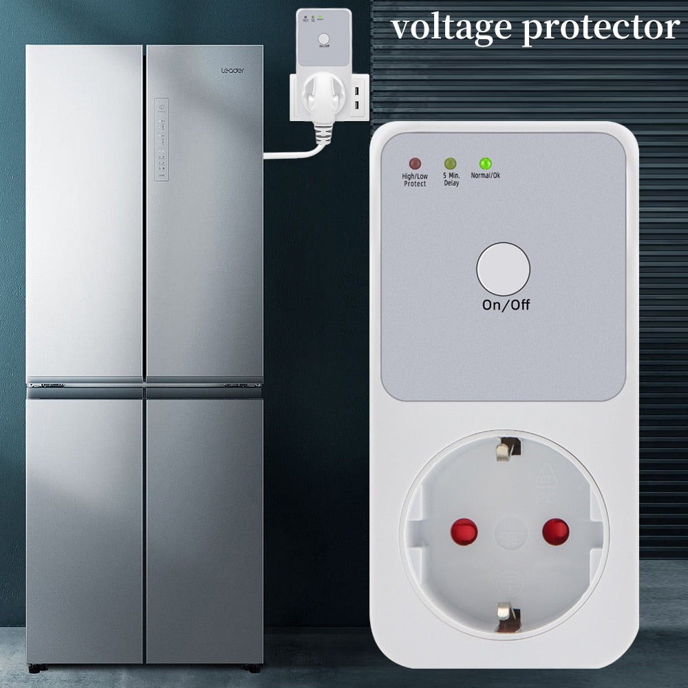 Automatic Voltage Protector Socket - AC 220V Power Surge Protector for EU Plug Sockets