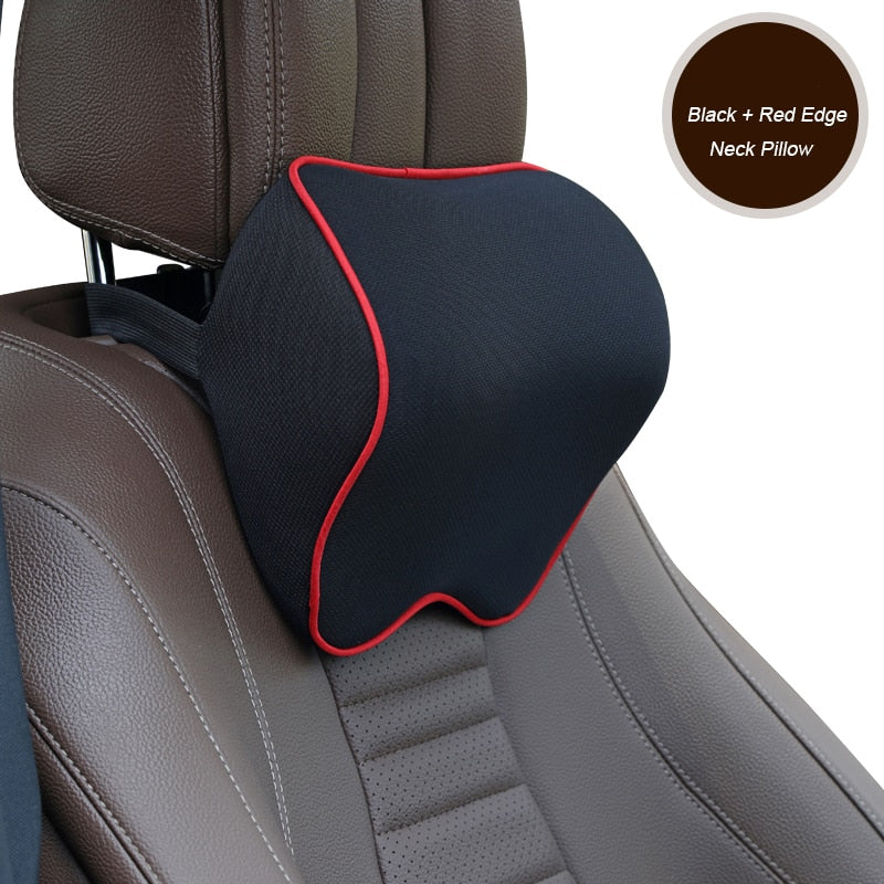 Car Lumbar Support & Headrest Neck Pillow
