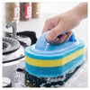 Load image into Gallery viewer, Bathroom and Kitchen Cleaning Brush with Handle and Sponge