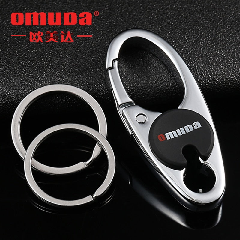 OMUDA Stainless Steel Carabiner Keychain - Double Ring Outdoor Key Chain