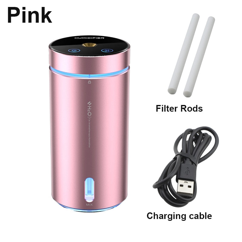DINPHONE 300ml Car Air Humidifier and Essential Oils Diffuser - Auto, Home, and Office Freshener