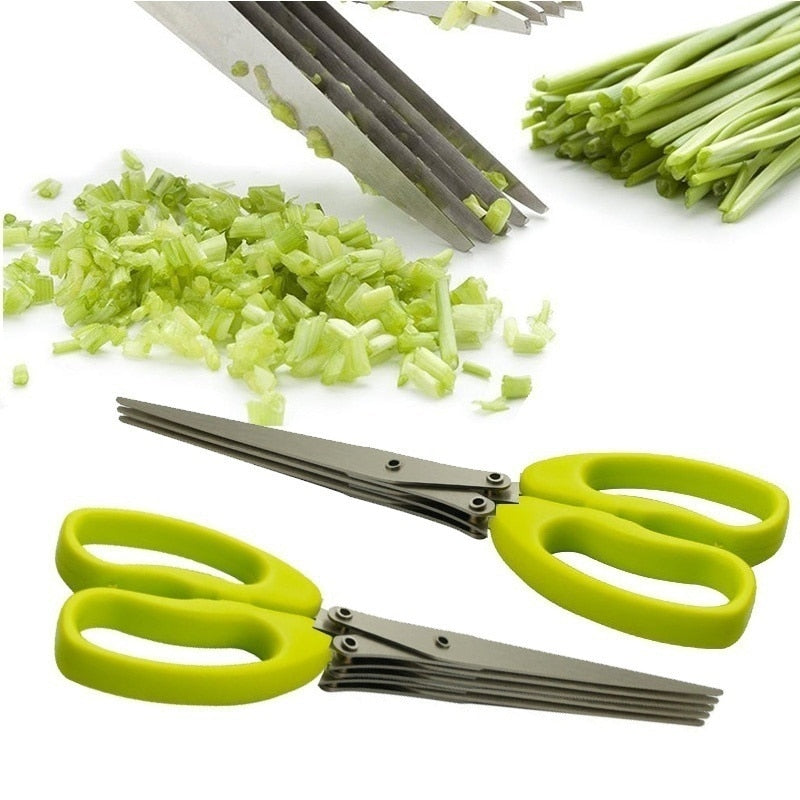 Muti-Blade Kitchen Scissors - Stainless Steel Vegetable Cutter