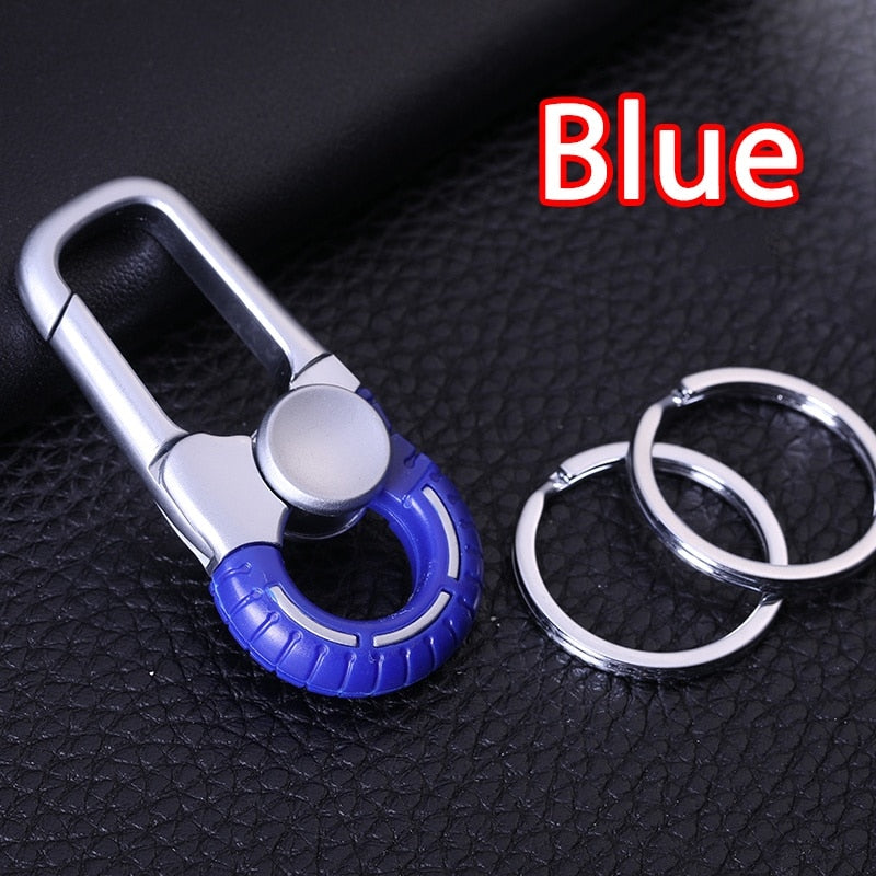 OMUDA Stainless Steel Carabiner Keychain - Double Ring Outdoor Key Chain