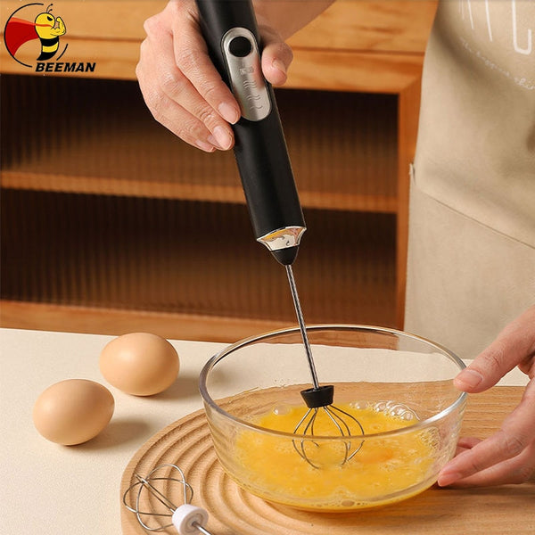 Handheld Electric Whisk - Rechargeable USB Mixer - FREE FROTHER ATTACHMENT