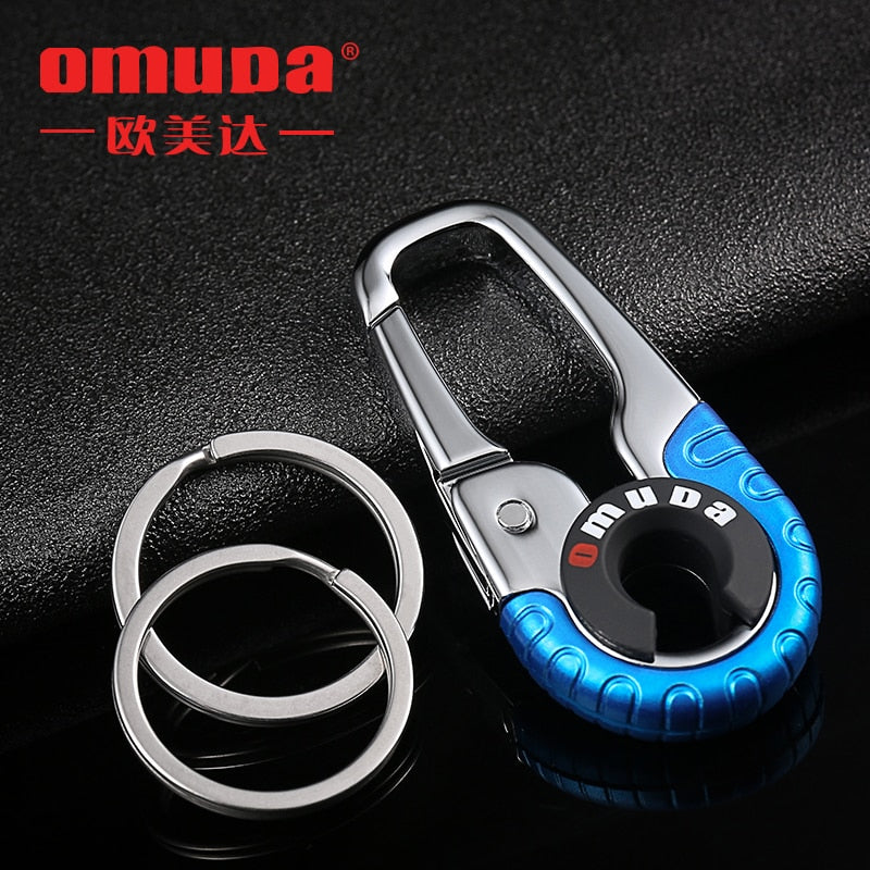OMUDA Stainless Steel Carabiner Keychain - Double Ring Outdoor Key Chain