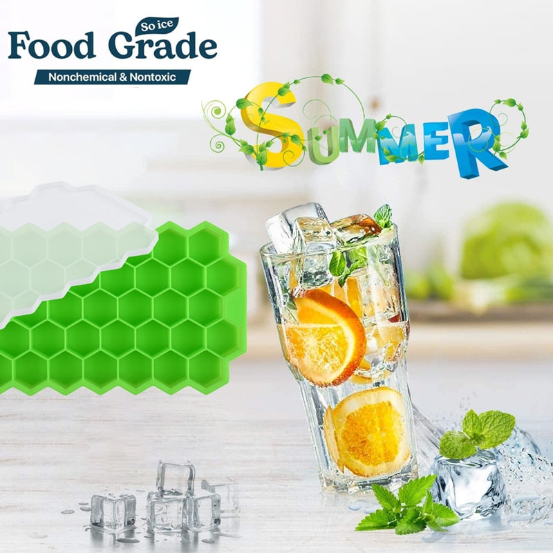 Creative Honeycomb Ice Cube Maker - Reusable Trays Silicone Ice cubes