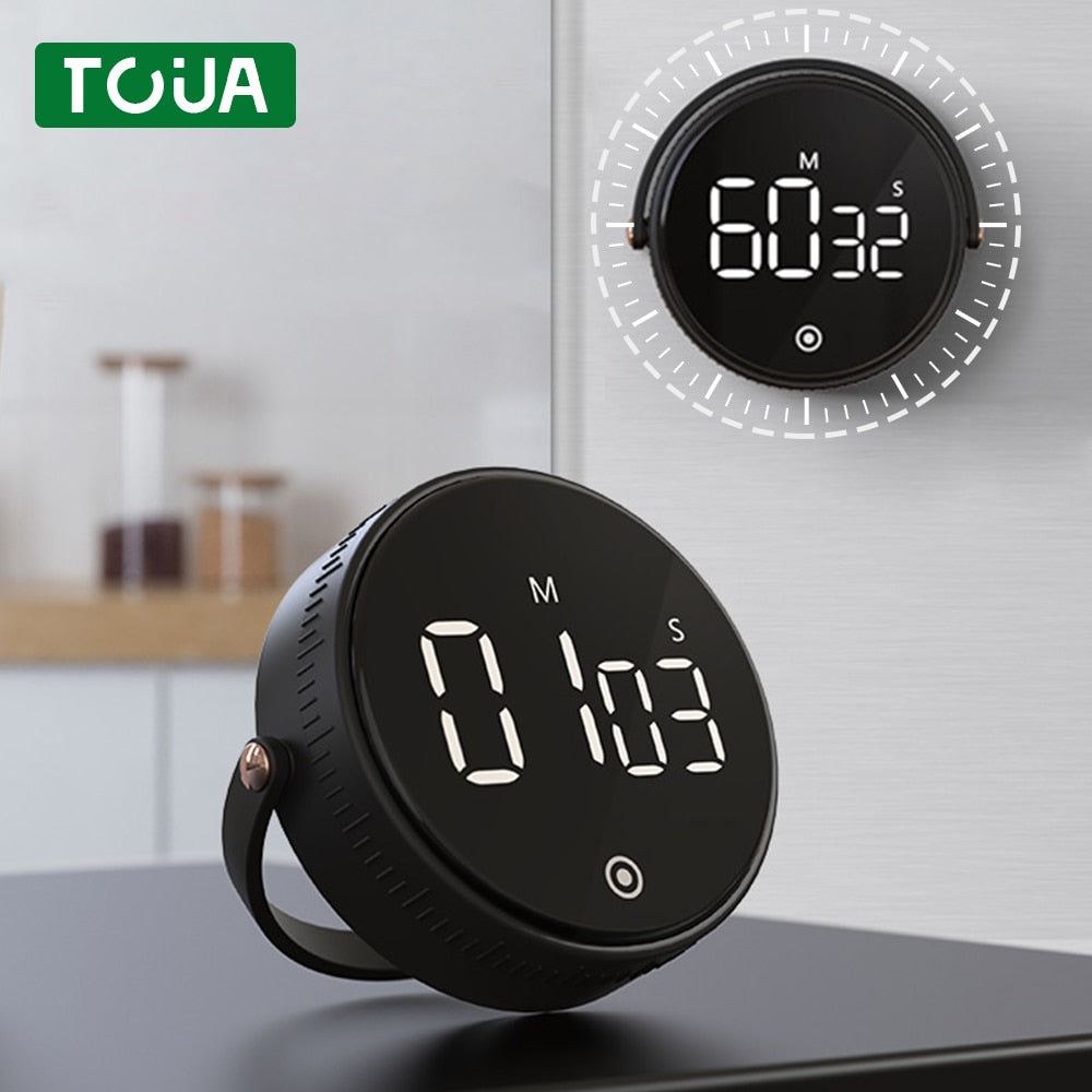 Magnetic LED Digital Kitchen Timer - Countdown and Alarm Clock
