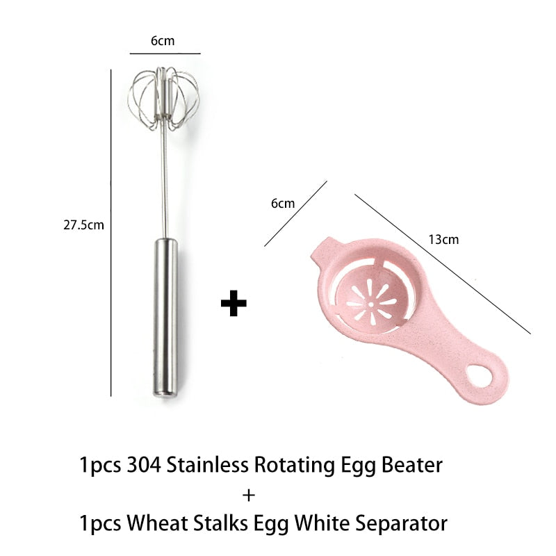 Semi-Automatic Rotating Egg Whisk